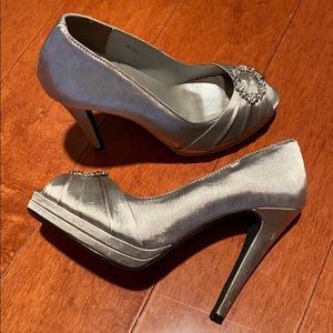 Silver embellished Dyeables Sexy Classy Heels